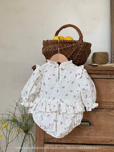 JE556｜(66-90cm) 荷葉邊層次包屁衣19