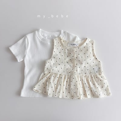 my_bebe31｜(80-120cm) 壓紋荷葉邊背心19
