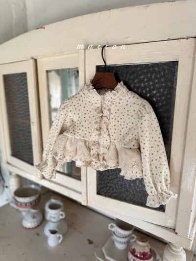 Marron 16｜(1y-6y) 磨毛荷葉花邊拉鍊外套9