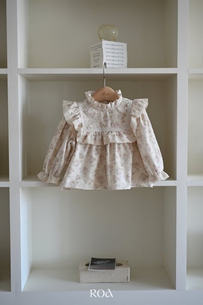 ROA16｜(80cm-120cm) 2色復古碎花長袖上衣3