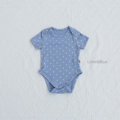 LIME&BLUE28｜(55-80cm)  明星波點包屁衣6