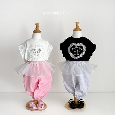 vivid91｜(78cm-125cm) 2款荷葉邊雪紡慢跑褲15