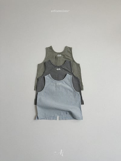 Atomeme10｜(70-110) 格紋無袖設計上衣11