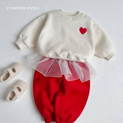 vivid68｜(78cm-125cm) 立體愛心印花休閒上衣6