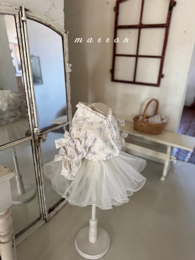 Marron03｜(1y-6y) 碎花蕾絲滾邊連帽外套13