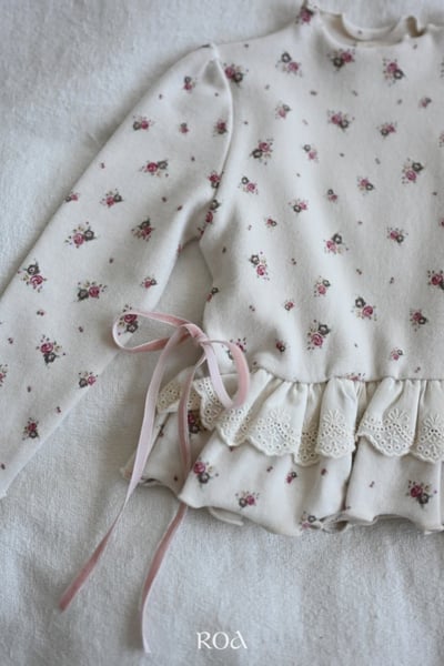 ROA22｜(80cm-120cm) 2色蕾絲蛋糕裙擺上衣2