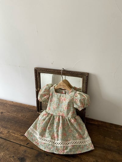 Anne Shirley29｜(3m-18m) 3色古典玫瑰花卉洋裝包屁12