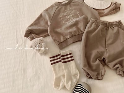 Valubebe02｜(65-90) 印花小熊休閒上衣10