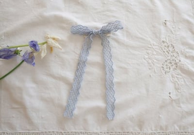 FLO07｜(free) 4色蝴蝶結滾邊髮夾11