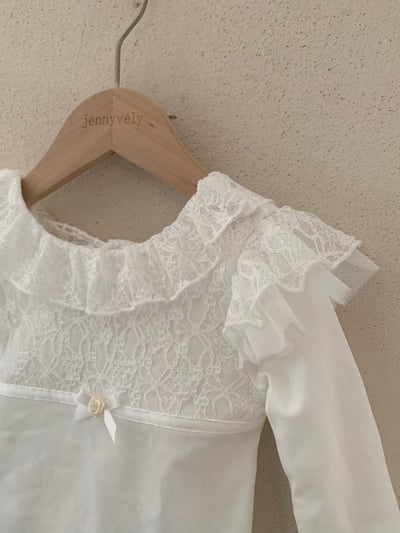 jenny bébé｜(66-90cm) 蕾絲花邊包屁衣16