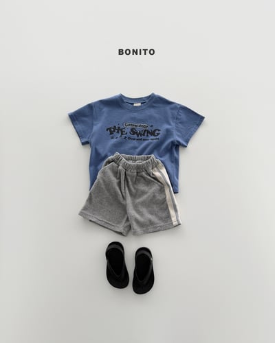 Bonito10｜(75cm-125cm) 3色雙線條運動短褲8