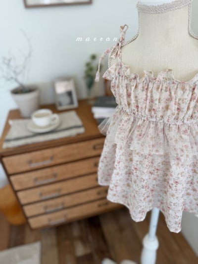 Marron51｜(1y-6y) 夏日碎花薄紗洋裝3