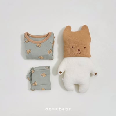 Oottbebe13｜(0m-12m) 狗狗棉質居家包屁衣褲子套裝9