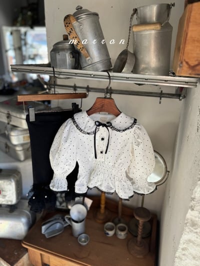 Marron60｜(1y-6y) 點點蕾絲上衣10