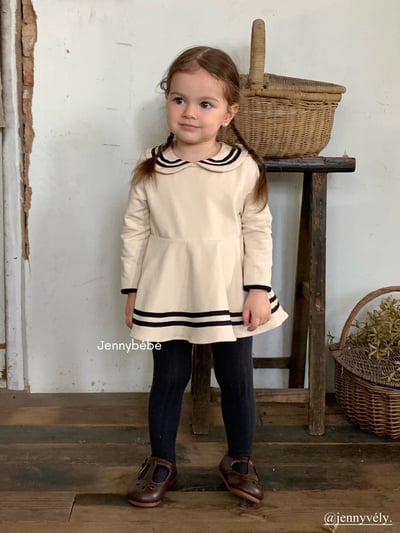 JE568｜(66-90cm) 水手領包屁衣9