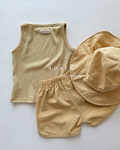 AOSTA10｜(6m-5y) 7色無袖小標素色上衣5
