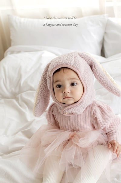 M-KIDS02｜(55-80cm) 2色羅紋捲邊薄紗綁帶包屁衣2