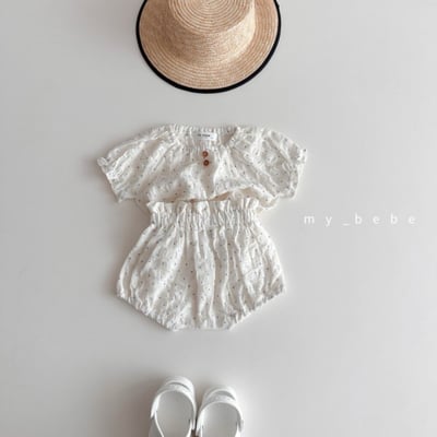 my_bebe16｜(58-72cm) 捲邊上衣燈籠褲套裝6