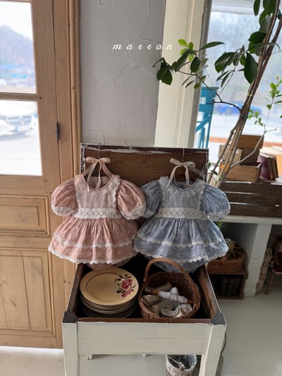 Marron06｜(3m-18m 1y-6y) 索菲亞蕾絲裙裝2