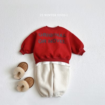 vivid12｜(78cm-125cm) 素面刷毛縮口褲3