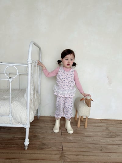 Azalea22｜(85-125cm) 小碎花餅蕾絲褲8