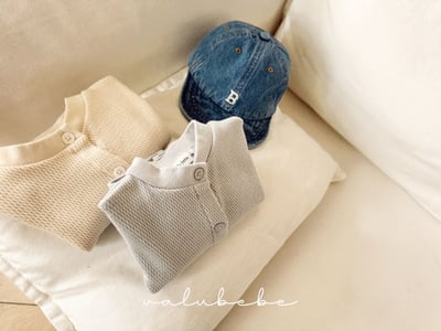 Valubebe26｜(65-90) 華夫格開襟外套8