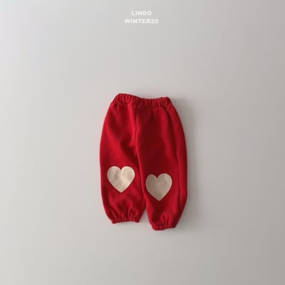Lindo57｜(80cm-125cm) 愛心休閒縮口褲5