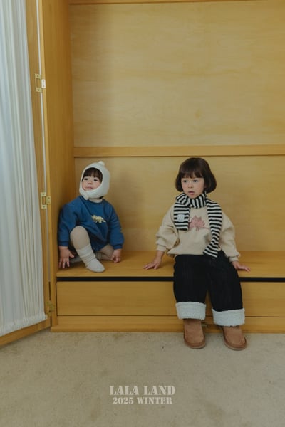 lala land47｜(free) 2色條紋保暖圍巾18