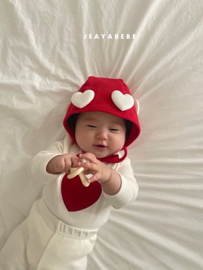 JEAYA11｜(70cm-110cm) 3色愛心綁帶帽6