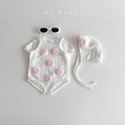 my_bebe11｜(75-105cm) 玫瑰花泳衣含帽子18