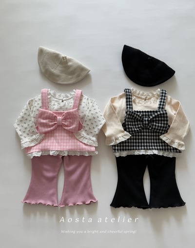 AOSTA26｜(6m-5y) 蝴蝶結蕾絲小背心12