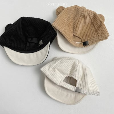 Oottbebe46｜(1-3y  Free)  燈芯絨熊耳鴨舌帽6