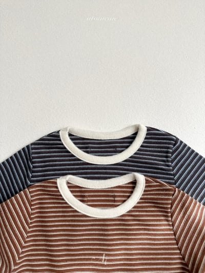 Atomeme26｜(70cm-110cm) 圓領條紋上衣11
