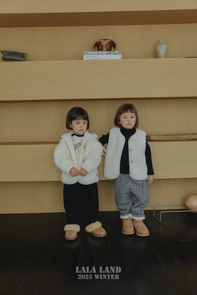 lala land58｜(75cm-120cm) 3色格紋刷毛長褲7