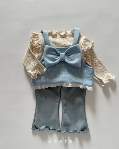 AOSTA25｜(6m-5y) 蝴蝶結小喇叭褲4