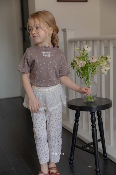 M-KIDS27｜(65-115cm) 捲邊蕾絲標上衣10