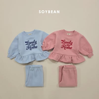 Soybean52｜(75cm-118cm) 荷葉裙擺直筒褲套裝4