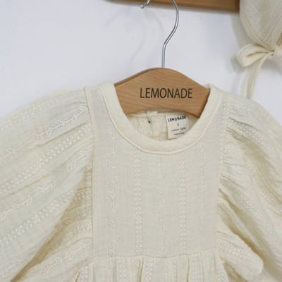 LEMONADE07｜(55cm-85cm) 1色花紋娃娃袖包屁衣含帽子17