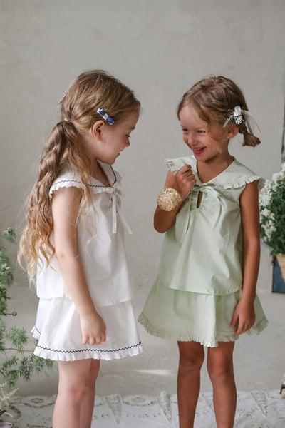 FLO38｜(75-140) 花邊波浪褲裙2