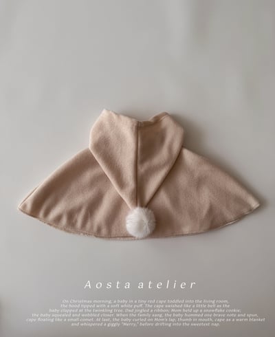 AOSTA65｜(6m-5y) 毛球連帽斗篷21