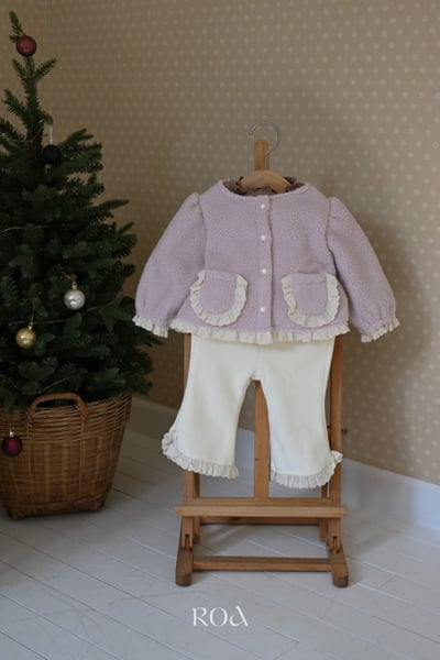 ROA34｜(6m-18m) 2色蕾絲邊喇叭褲10