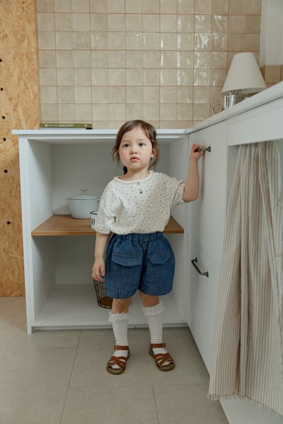 onu31｜(70cm-115cm) 碎花蕾絲滾邊上衣9