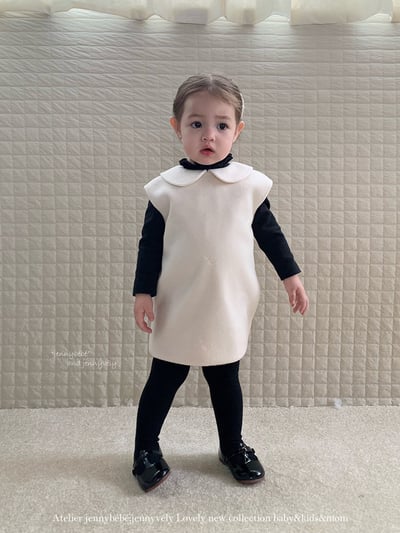 JE625｜(80cm-110cm) 玫瑰刺绣背心連身裙13