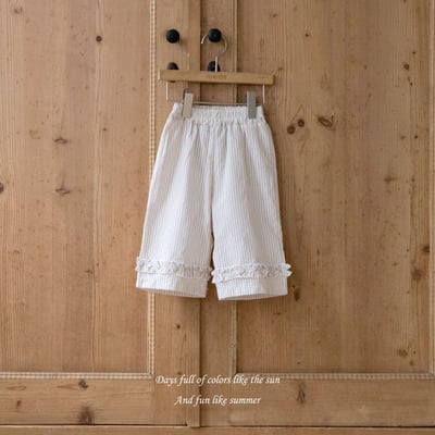 M-KIDS23｜(65-115cm) 條紋滾邊直筒長褲8