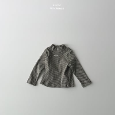Lindo34｜(80cm-125cm) 高領條紋上衣5