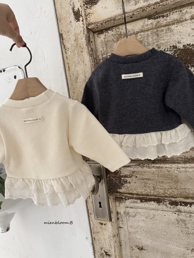 Bloom.b21｜(0m-24m/85cm-125cm) 磨毛蕾絲荷葉邊上衣10