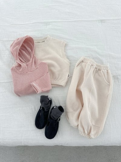 MiniRobe47｜(70-110) 壓紋設計縮口褲9