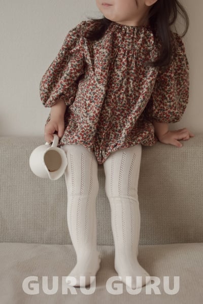 GURU GURU25｜(6m-24m) 2色滿版碎花包屁衣8