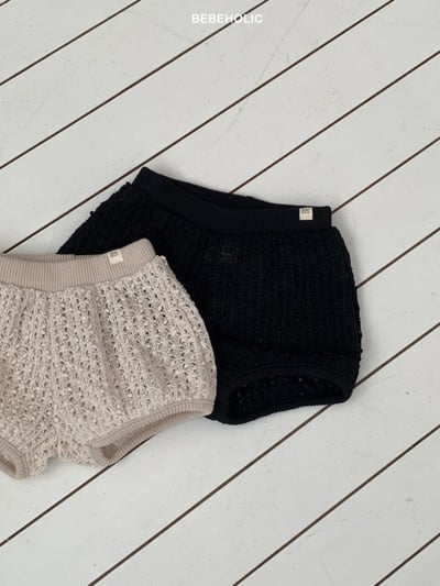 Bebe holic51｜(3m-18m) 素面針織短褲2