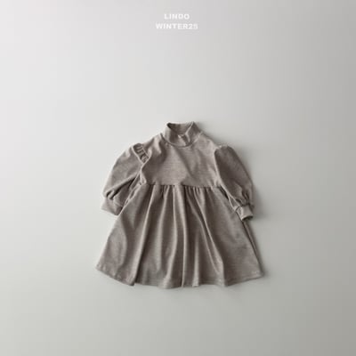 Lindo69｜(80cm-125cm) 高領條紋洋裝4